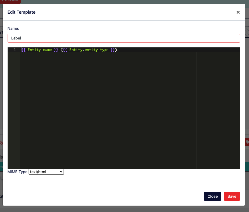 Template Editor